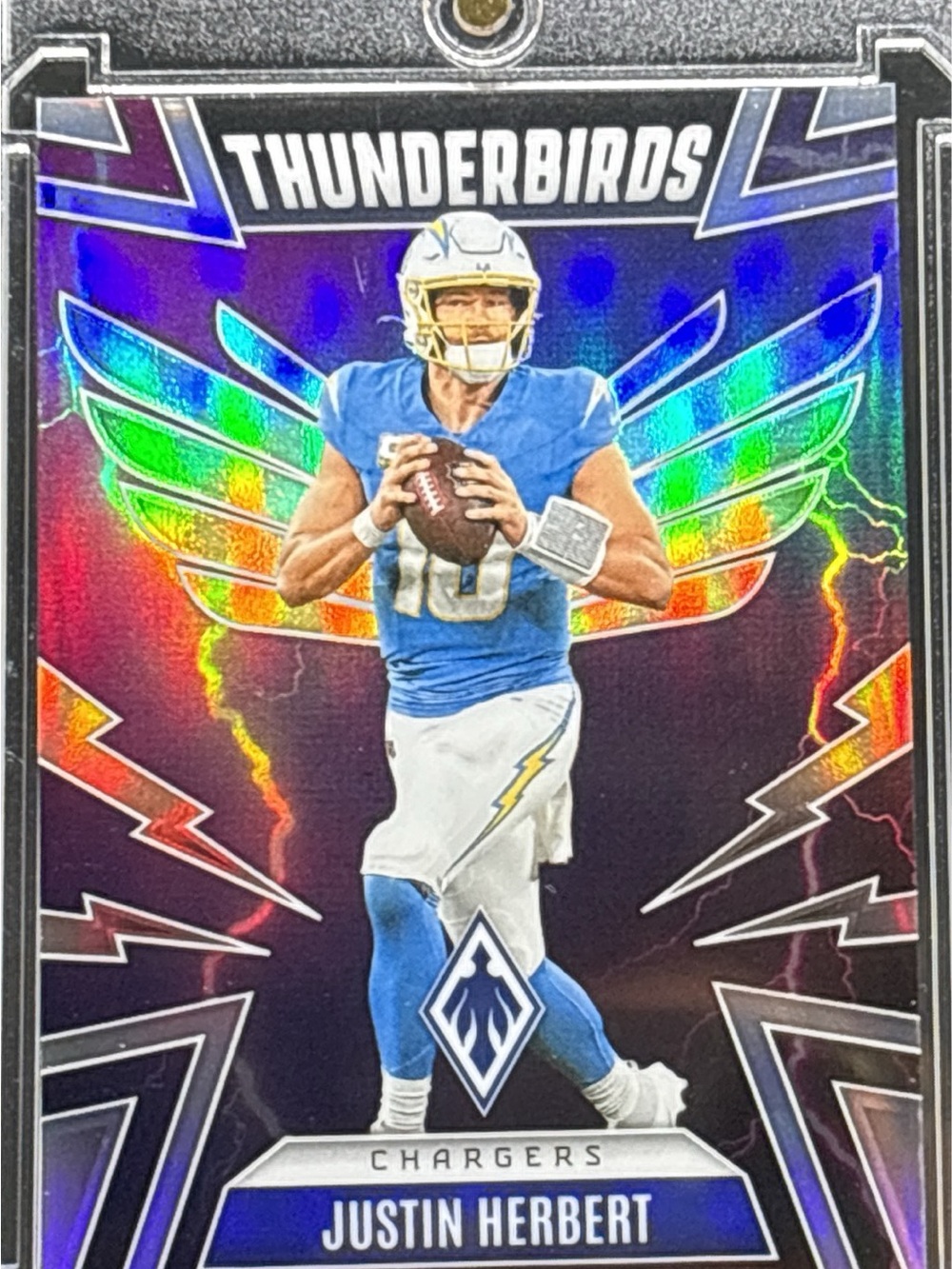 Panini Justin Herbert Thunderbirds Trading Card - Rainbow Foil